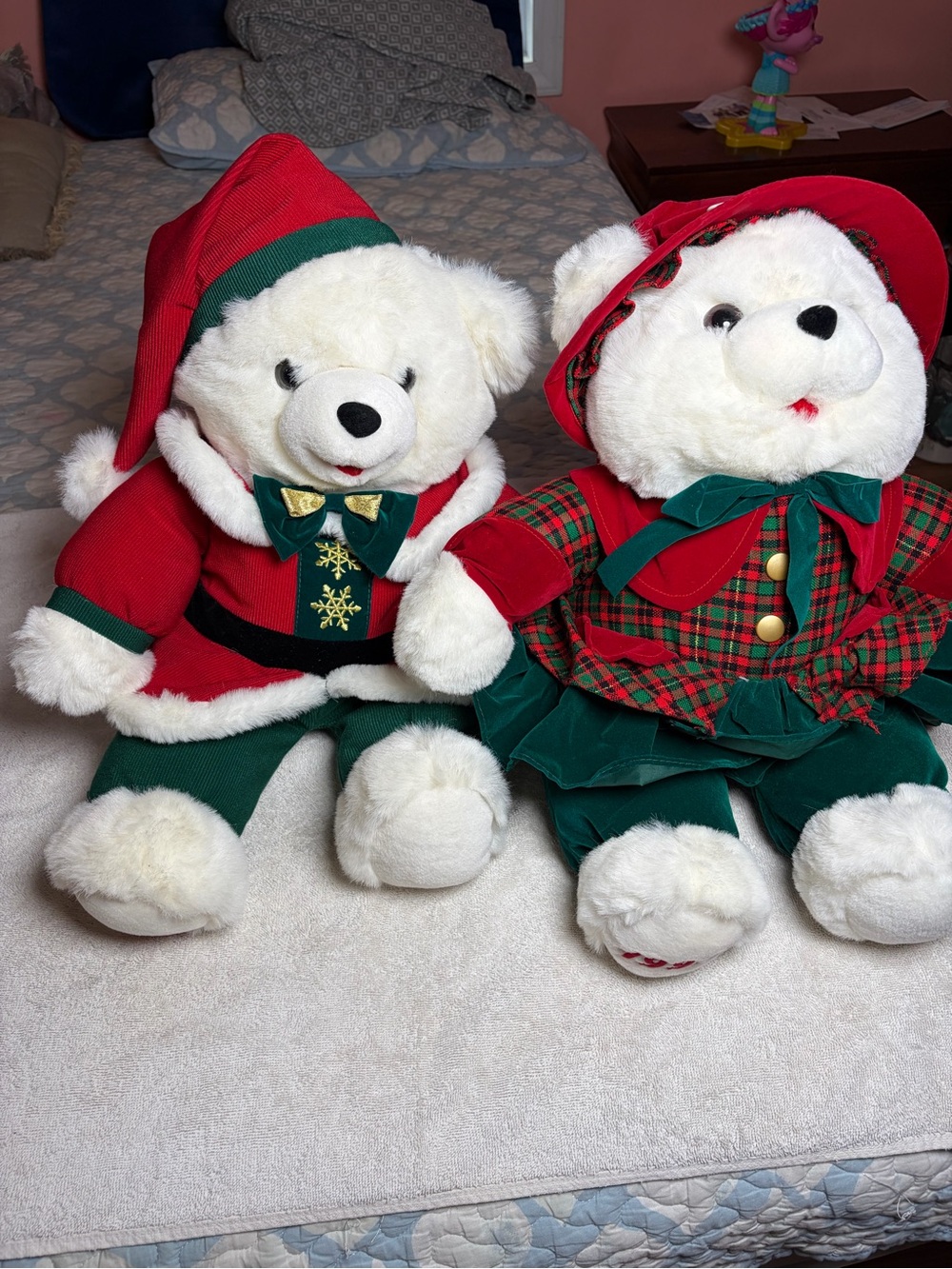 Holiday Plush Bear Kids Costume - Red & Green Festive Outfit